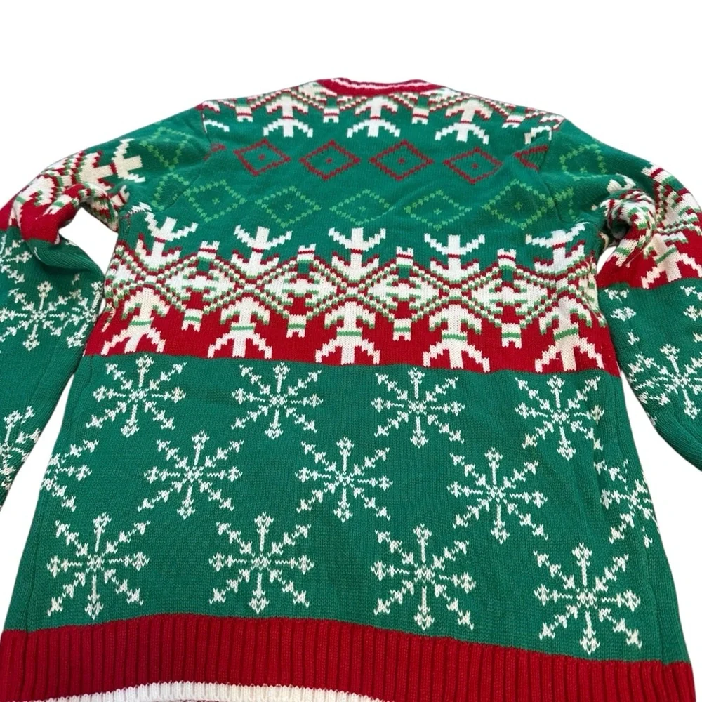 Blizzard‎ Bay Merry Fitmas Ugly Christmas Sweater Santa Lifting men’s size Small